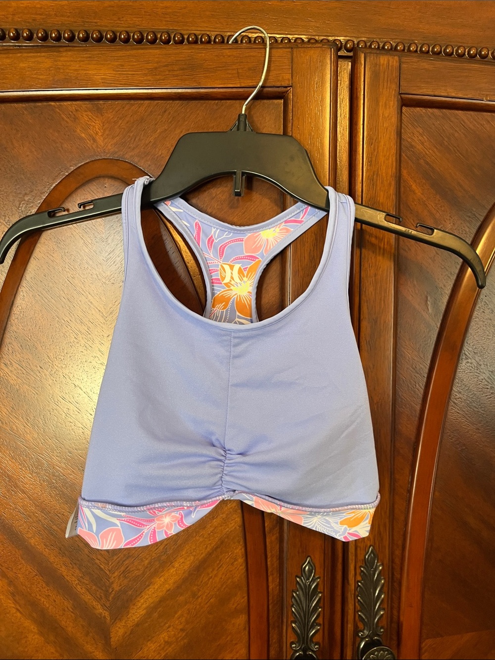 Hurley Girls Lavender Pink and Orange Floral 2 Piece Swim Set - Picture 8 of 12